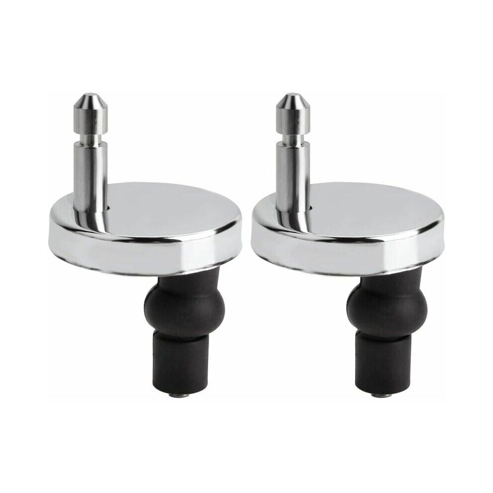 Toilet Seat Hinge Fixings, Replacement For Back To Wall, Zinc Alloy Hinges With Stainless Steel Screws And Rubber Kit For Most Standard Toilet Seats ( 9453559570387