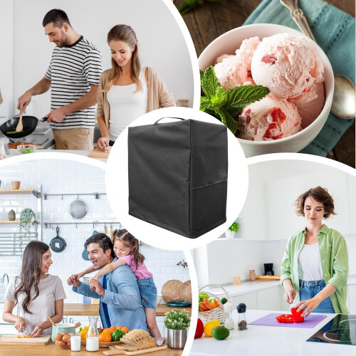 Ice Maker Cover, Foldable Dustproof Cover for Ice Makers, Waterproof Electrical Appliances 2