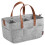 Nappy Caddy Organiser, Portable Nursery Caddy, Foldable Felt Bag, Grey Gray 1