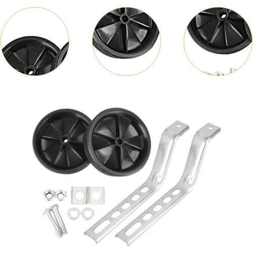 Additional wheels for children's bicycles, compatible with 1220 inch models, black. 1