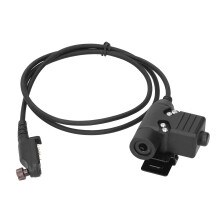 High Strength PTT Tactical Headset Adapter with Precise Cutting Fit and Discrete Listening Enhancement for Motorola Radios (1PCS)