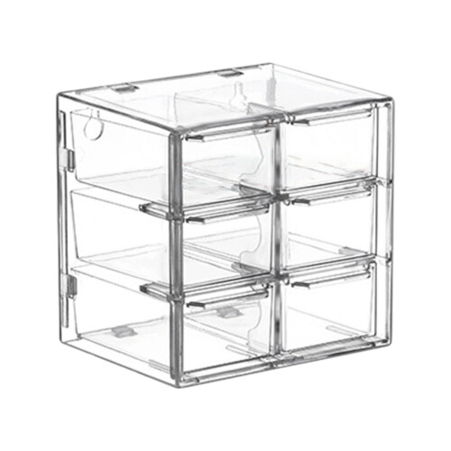 Clear Acrylic Multiple Layer Drawer Display-Six square trumpet