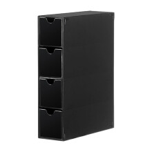 High Transparency Tiers Drawer Box For-Black 4 layer storag