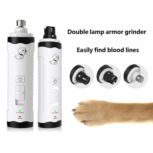 Pet Nail Grinder With LED Light System For Precise Nail Care 1
