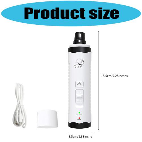 Pet Nail Grinder With LED Light System For Precise Nail Care 2