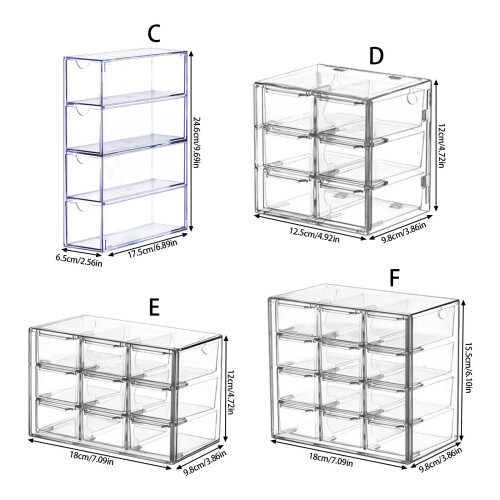 Acrylic Desktop Display Case For-Transparent 4 layer 1
