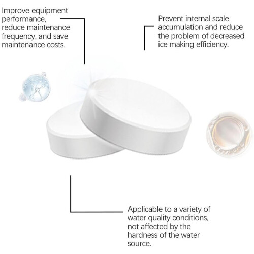 Ice Machine Cleaner Tablets, FastDissolving Deodorizer for All Ice Machines 1
