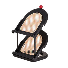 Efficient Multi Tiers Shoe Storage Shelf with Angled-Black 2