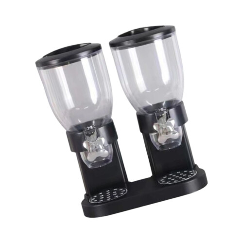 Dry Food Container Featuring Double-Black double cup