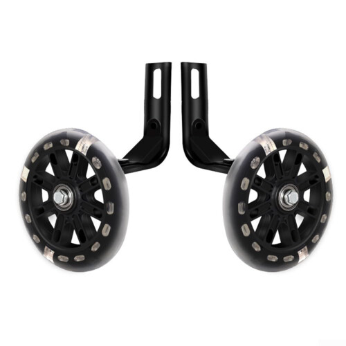 Quiet and Comfortable Kids Bicycle Training Wheels, Durable  Material, Black