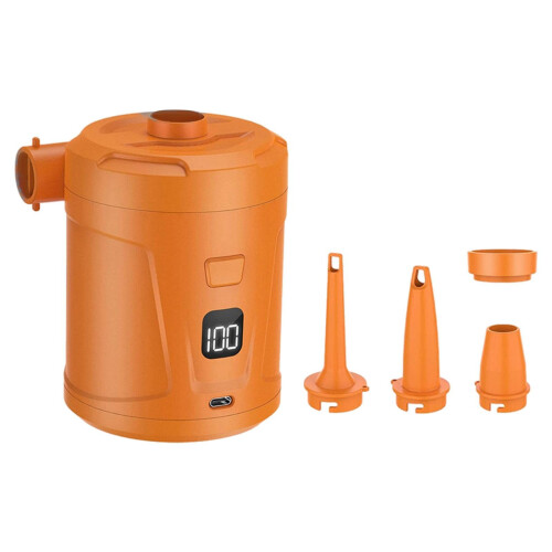 Electric air pump for inflatable cushions and boats, with bubble function.