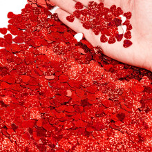 Glittering Heart Confetti Shimmering PVC Confetti for-10mm