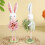 Easter Rabbit Figure Holiday Decoration For Tabletop-Yellow 4