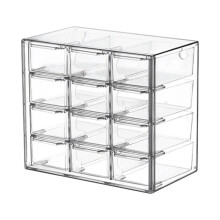 Zeitgenössische Schubladenorganisatoren aus Acryl-12 Fächer groß
