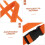 Swimming Trainer Strap Float Belt Plastic Orange 2