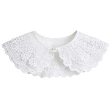 Fake Collar White Lace Collar Bow Neck Tie for Dress Women's Cotton