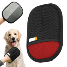 Cat Brush Glove, Glove Lint Roller Pet Hair, Removes Quickly and Thoroughly Scattered Hair, Suitable for Carpets, Sofas, Beds, Clothes (Red)