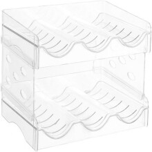 Strakke, transparante plastic organizer, ruimtebesparend en stapelbaar ontwerp voor hygiënische en gemakkelijke reiniging, compacte oplossing voor
