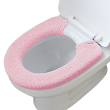Toiletbetræk, komfort og varme, universel toiletsædepasform, nem montering og afmontering, vaskbar badeværelsesmåtte, plys varmt tykt stof til