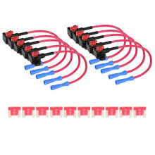 Portafusibili a doppio slot 4Car Electronics Adattatore per aggiungere un circuito con fusibile Installazione semplice senza tagliare i fili