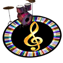 Round drum mat, electronic drum floor mat, nonslip drum rug, soundabsorbing drum mat, musical instrument floor mat, drum carpet, large drum pad mat