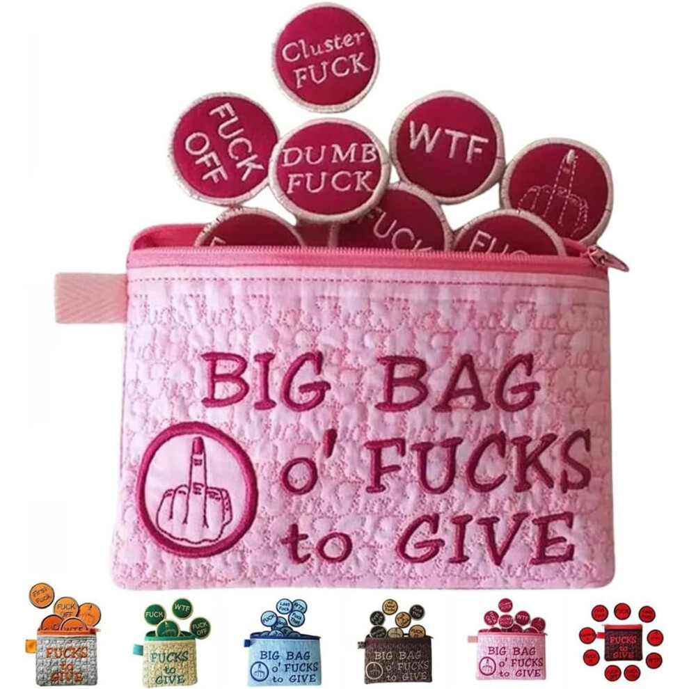 Big Bag of F*CKS to Give Zipper Pouch, Funny Unique Zipper Purse F*CKS Gag Gift