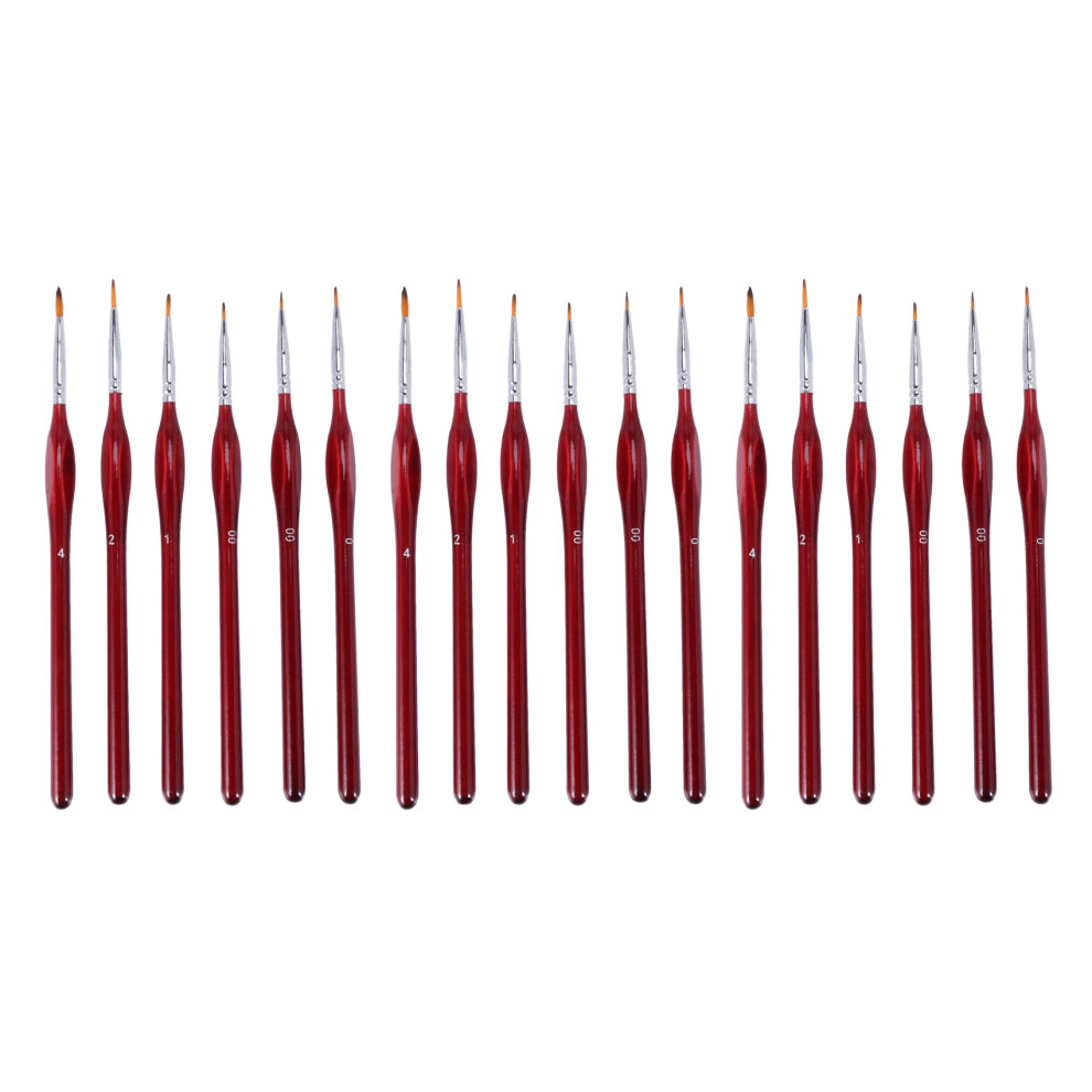 18-Piece Fine Paintbrushes - Detail Paint Brush Set - For Acrylic, Watercolor, Oil 4712562538124