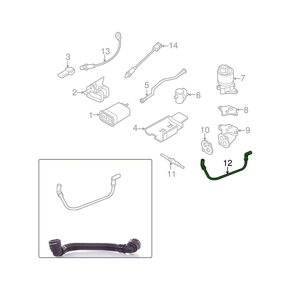4X Crankcase Ventilation Pipe 55569027 55569028 For Chevrolet Cruze 1.6 1.8 Epica 1.8 Excelle 2009-2015 Black 4713278892142