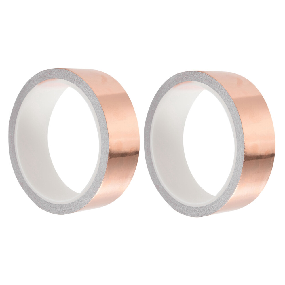 2Pcs 30Mm X10m Copper Foil Tape Adhesive Emi Shielding Guitar Slug Snail Barrier Tool 4711641850485