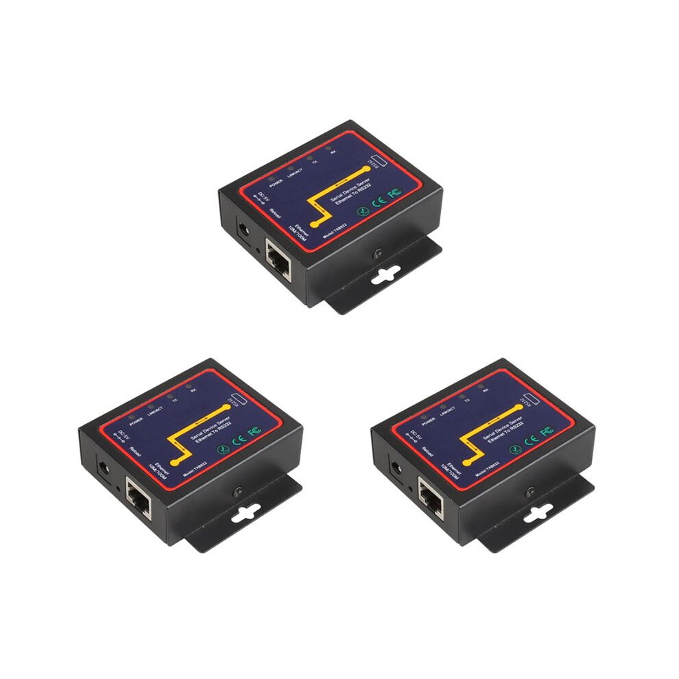 3X Industrial Modbus Serial Rs232 Rs485 Rs422 To Ethernet Converter Device Server Tcp/Rtu Rj45 To Rs232+Rs485 Connector 4712872191231