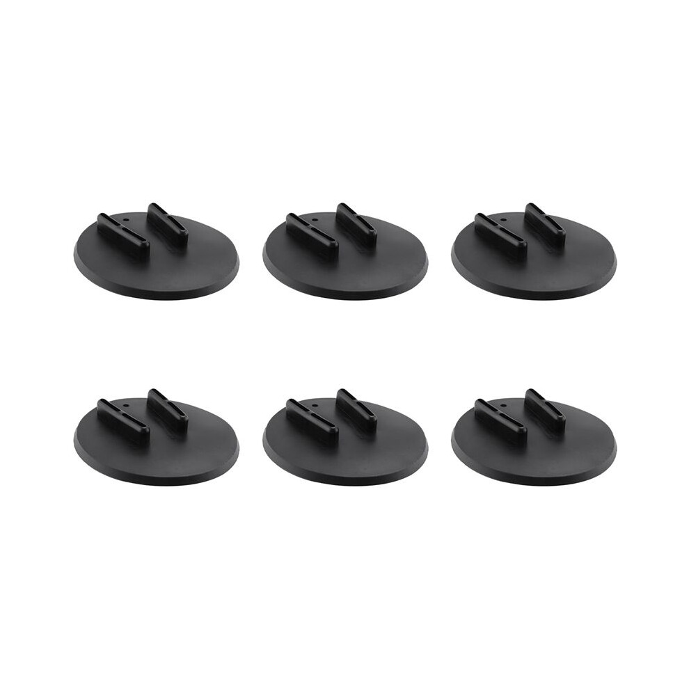 6X Motorcycle Kickstand Pad Kick Stand Coaster Puck For Harley Davidson Touring Sportster Black 4713025506964