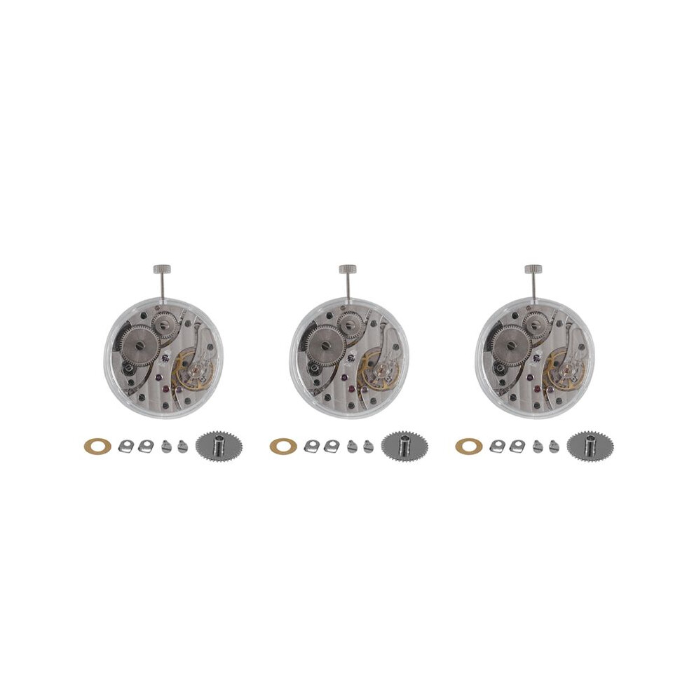 3X Watch Accessories Seagull St3601 Homemade 6497 Movement Fine Tuning Manual Up-Chain Two-Pin Semi-Mechanical Movement 4712139602975