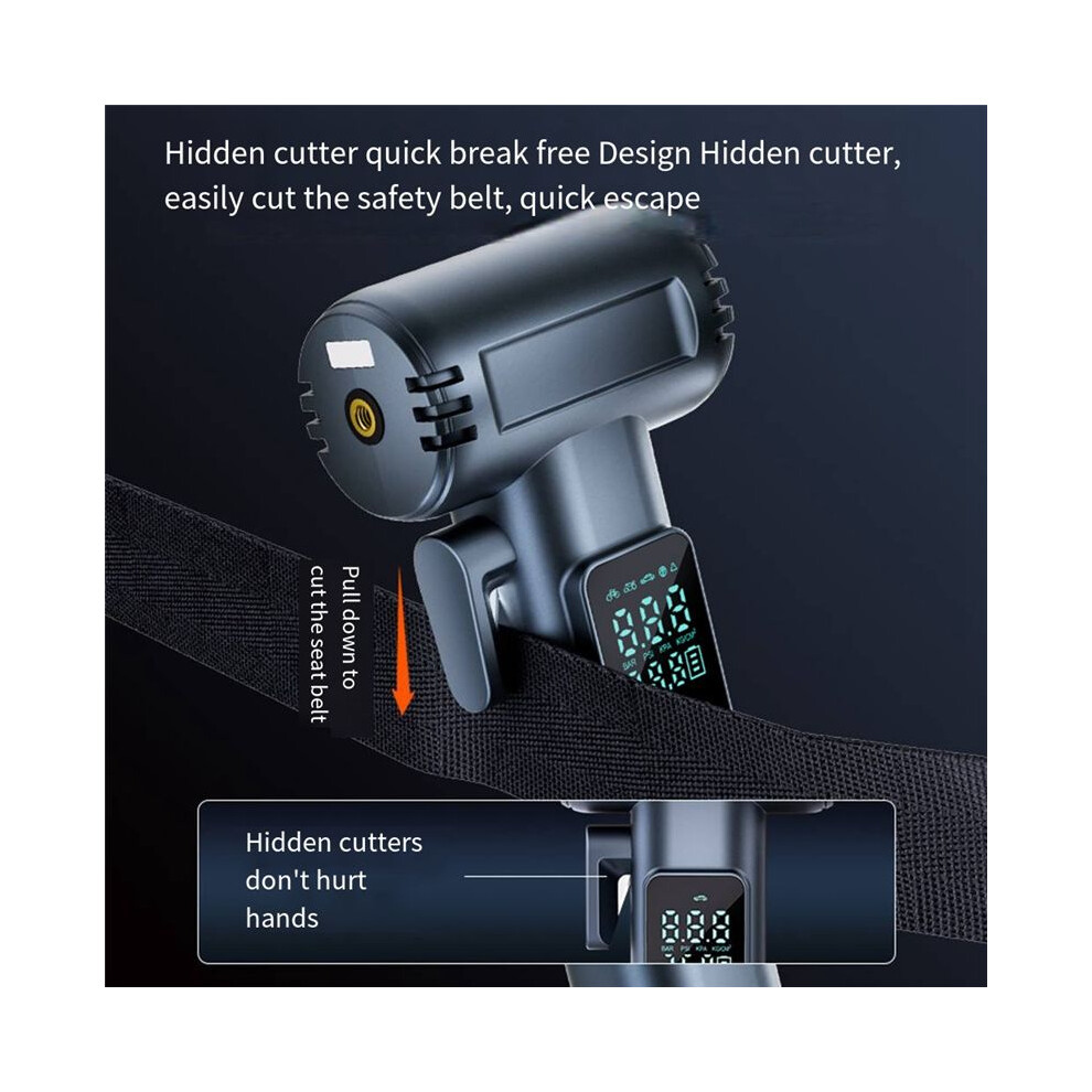 Portable Tire Inflator With Built-In Pressure Gauge And Dual 2000Mah Batteries 4713939802220