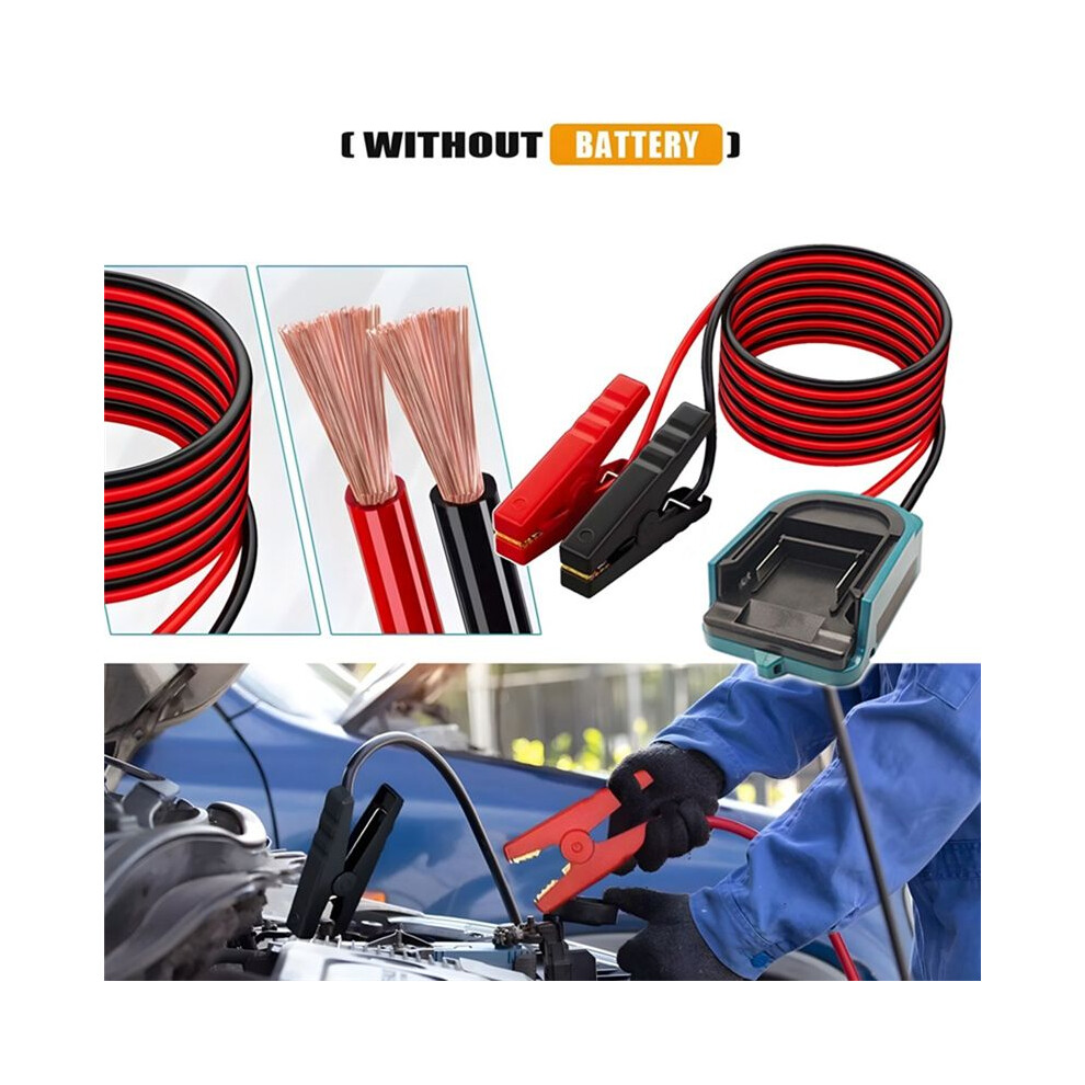 Jumper Cable Clamps For Makita 18V Lithium Battery 12Awg Portable Power Socket Lithium Battery Jumper Starter 4713552066412