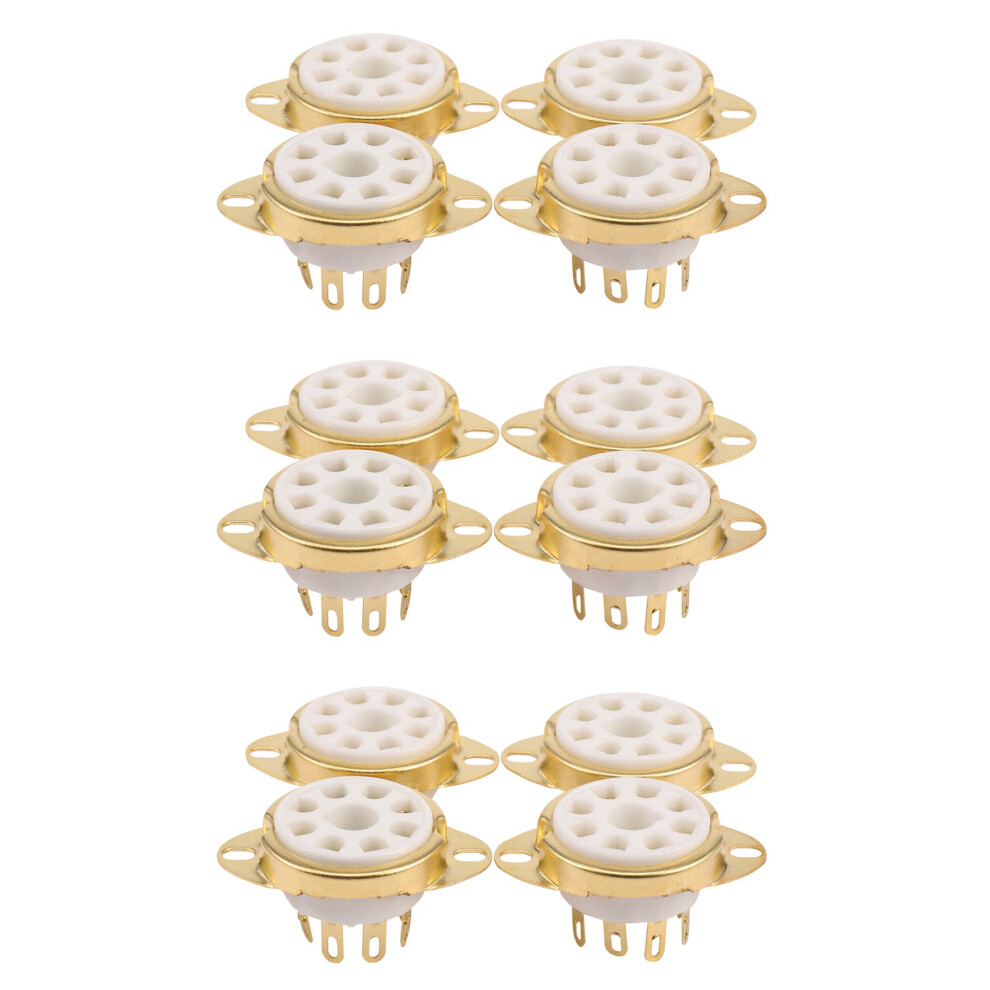 12Pc 8 Pin Ceramic Socket Tube Top Vacuum Octal Value For Kt88 El34 6V6 6650 274B 6132964795679
