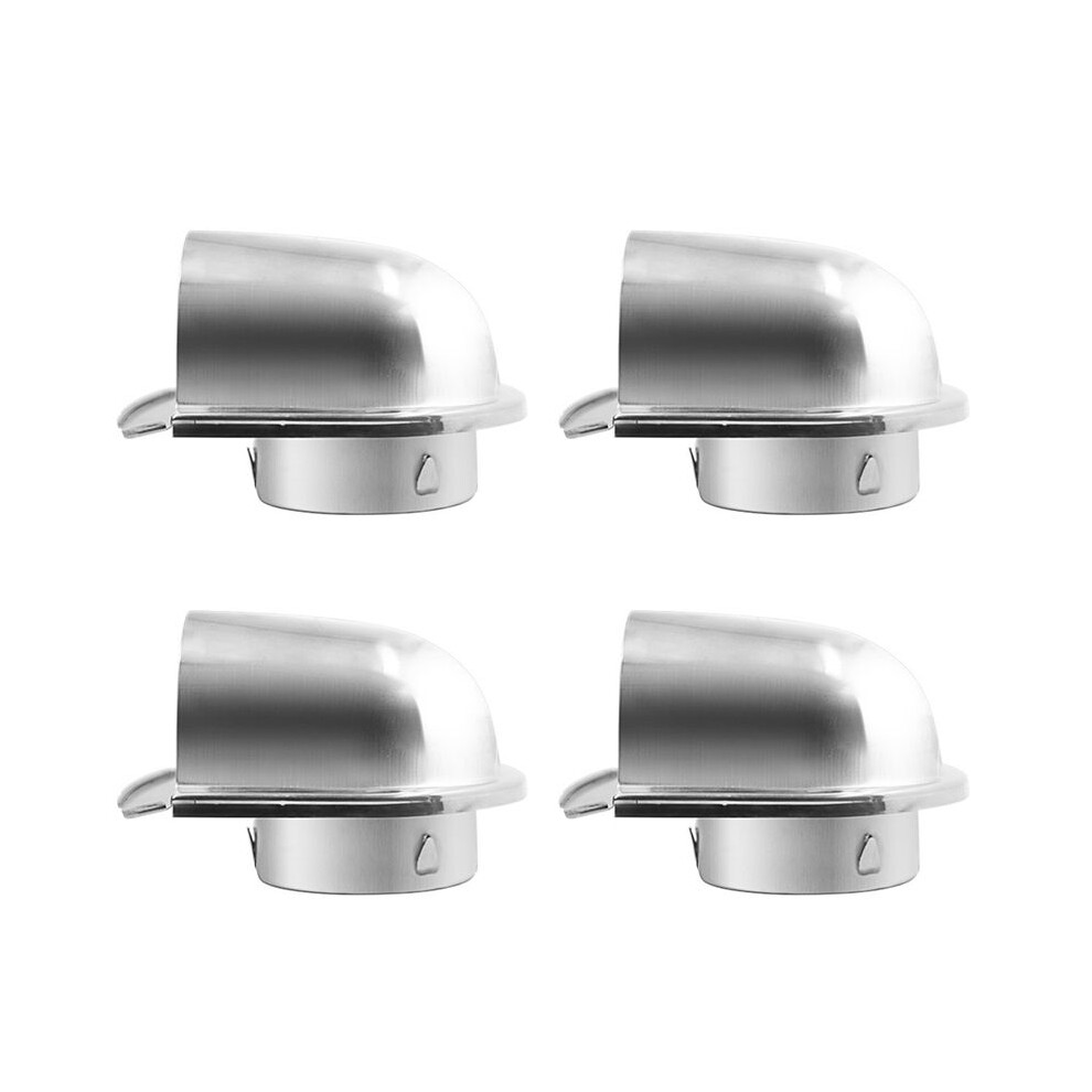 4X 4Inch 100Mm Waterproof Stainless Steel Vent Vent Hood Anti-Corrosion Exhaust Extractor For Wall Air Outlet Cover,D 4714008700775