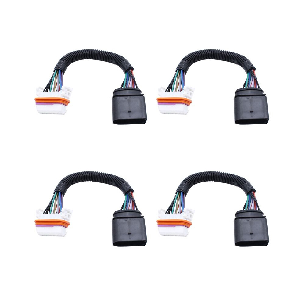 4X Headlight Wiring Harness Lamp Xenon Front Connector For -Porsche Cayenne 2003-2006 955-631-239-11 Headlight Wiring 4711052430344