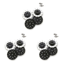 12PCS Metal Brake Disc Wheel Rim Box Metal Hex Adapter 12mm for 1/10 Sakura D4 On-Road Racing RC Car Parts,Black