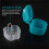 4X Blue Denture Case, Denture Cup with Strainer, Denture Bath Box False Teeth Storage Box with Basket Net Holder 3