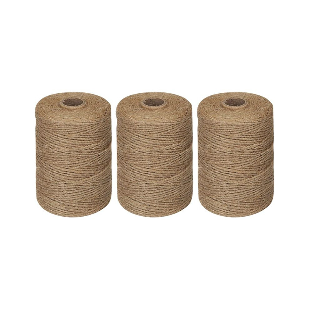 3Pcs 200M/ Roll 2Mm Jute Twine Natural Thick Brown Twine For Home Gardening Plant Picture Hanger 4714182832972