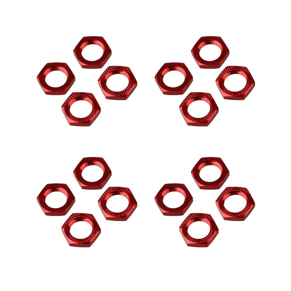 4X 17Mm Upgrade Wheel Hex Hub Nut Cover N10177 For Rc1:8 Model Car, Red 4712842548874