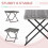 Outsunny Outsunny Folding Square Rattan Coffee Table Bistro Balcony Grey 6