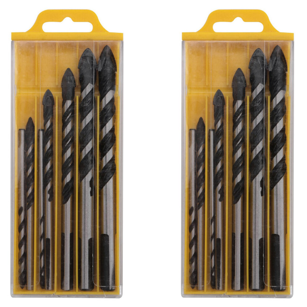 14Pcs Tungsten Carbide Tipped Masonry Drill Bit Set For Porcelain Ceramic Tile Concrete Brick (3, 4, 5, 6, 8, 10, 12Mm) 4712117487792