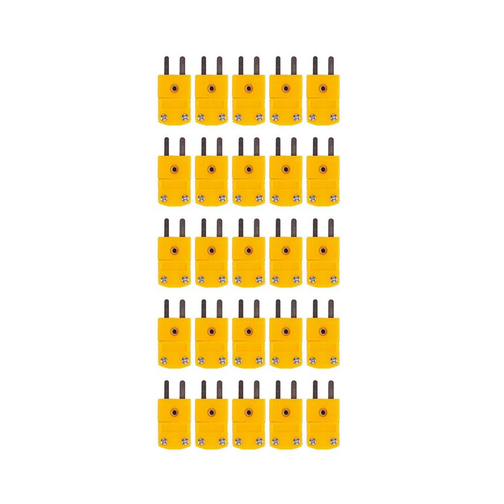 25Pcs Rtd Circuits K Type Temperature Sensor Thermocouple Plugs Yellow 4711151408503