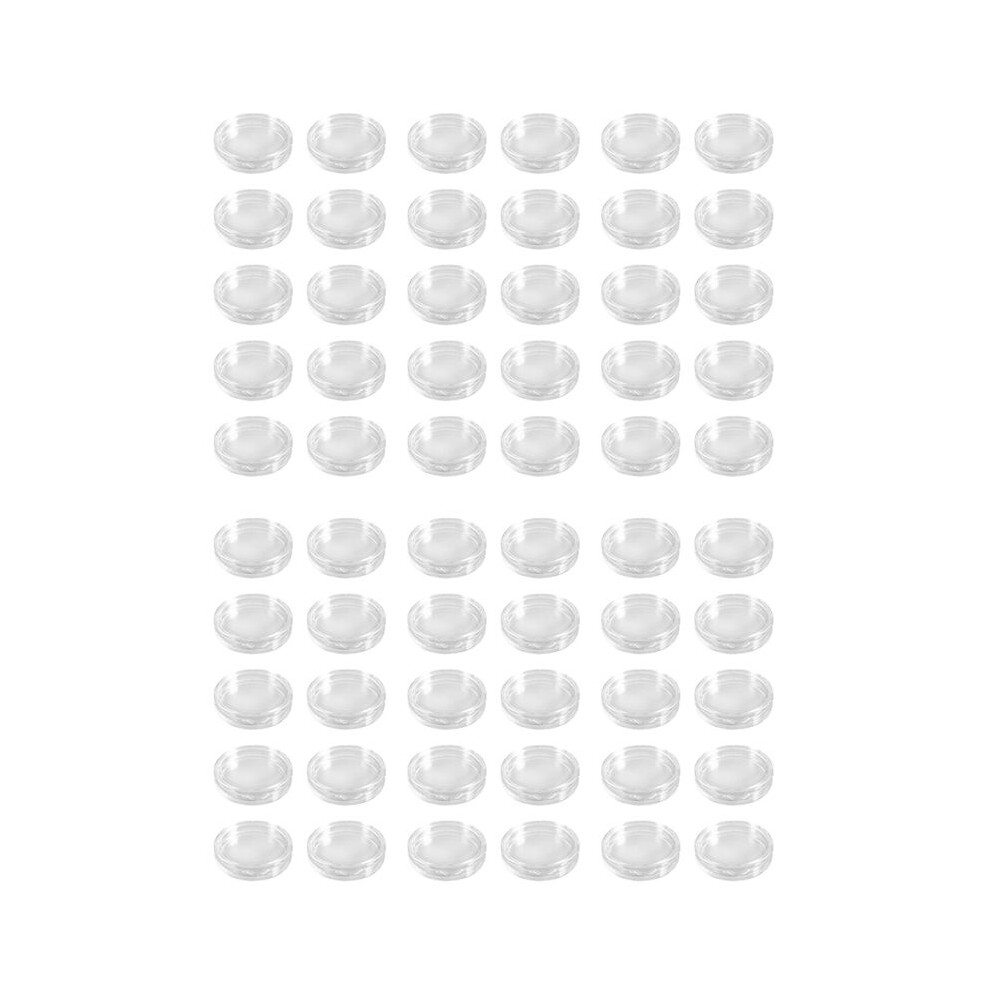 60 Pcs Small Round Transparent Plastic Coin Capsules Box 26mm