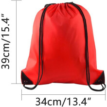 Aanpasbare sporttas met trekkoord, grote, draagbare rugzak met trekkoord en ritsvak, 210 denier polyester met PU-leerversteviging.