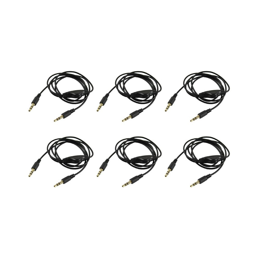12Pcs 3.5Mm M/M Stereo Headphone Audio Extension Cable Cord With Volume Control Black 4712208881430