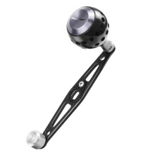 Angular grip, power grip, baitcast alloys, knob, jigging grip with matching replacement parts for lowprofile reel in black
