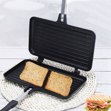 2X Sanduicheira Antiaderente um Gás Pão Torrada Máquina de Café da Manhã Panqueca Cozimento Churrasco Forno Molde Grelhador Frigideira