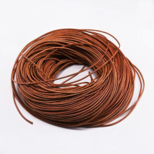 25m/lot 1.5, 2, 2.5, 3, 4, 5, 6mm 3 Colors Cow Leather Round Cord DIY Bracelet Findings Rope String For Jewelry Making Khaki 2.0mm x 5m